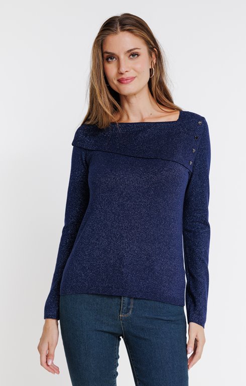 Pull maille brillante