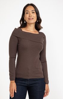 Pull col bardot