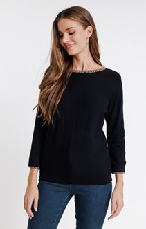 Pull avec détails léopard 