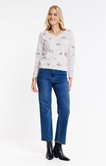 Pull broderie all over