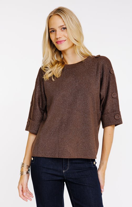 Pull maille brillante