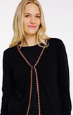 Cardigan avec point cocotte contrasté
