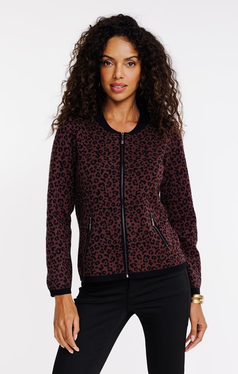 Cardigan léopard