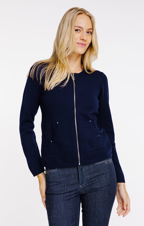 Cardigan zippé