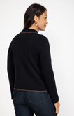 Cardigan détails contrastés