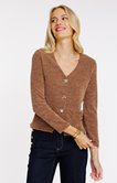 Cardigan matière fantaisie