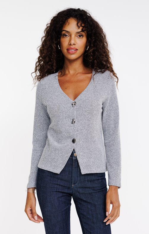 Cardigan matière fantaisie