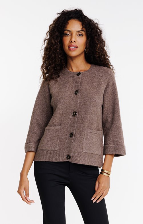 Cardigan forme raglan