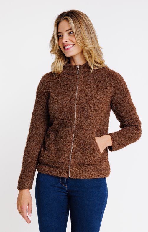 Cardigan matière fantaisie