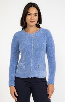Cardigan maille chenille