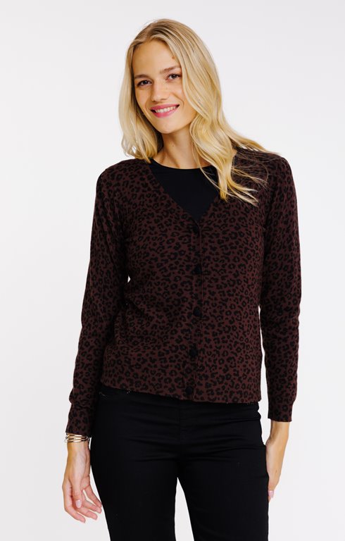 Cardigan léopard