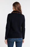 Cardigan avec col en fausse fourrure