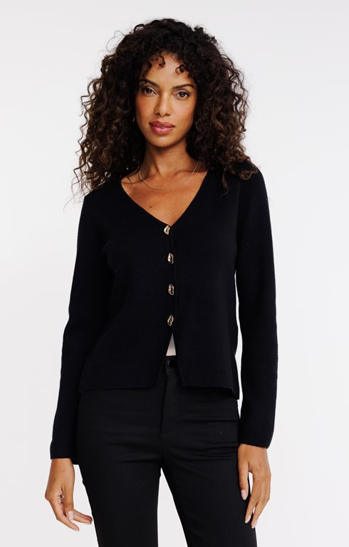 Cardigan avec boutons martelés