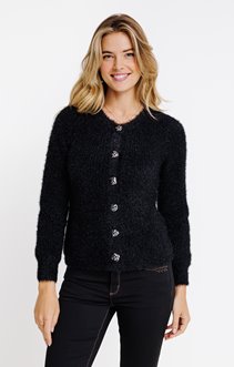Cardigan maille fluffy