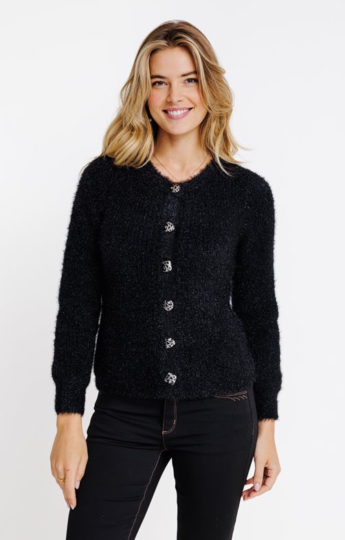 Cardigan maille fluffy