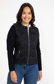 Cardigan bi-matière