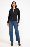 Cardigan bi-matière