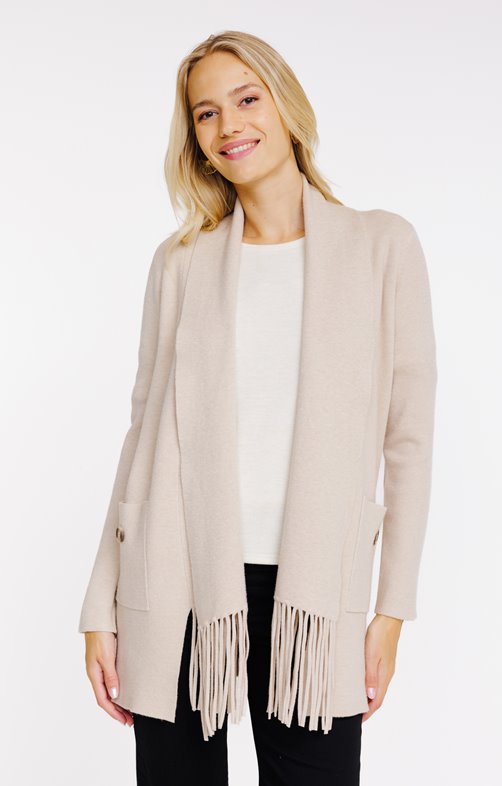 Cardigan détails franges