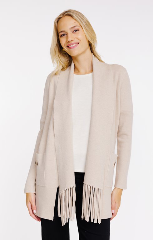 Cardigan détails franges
