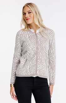 Cardigan zebré