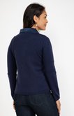 Cardigan bi-matière