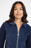 Cardigan bi-matière