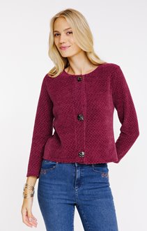 Cardigan maille chenille