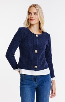 Cardigan maille chenille