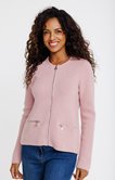 Cardigan maille fantaisie