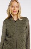 Cardigan matelassé bi-matière