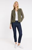 Cardigan matelassé bi-matière