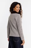 Cardigan col polo fausse fourrure