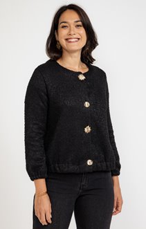 Cardigan maille bouclette