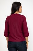 Tee-shirt uni manches 3/4