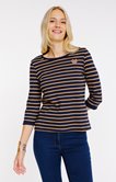 Tee-shirt rayé manches 3/4