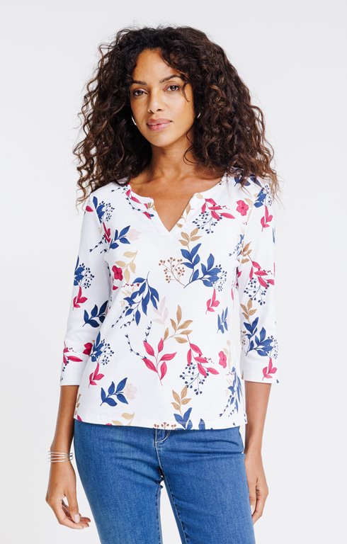 Tee-shirt imprimé manches 3/4