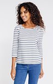Tee-shirt rayé manches 3/4