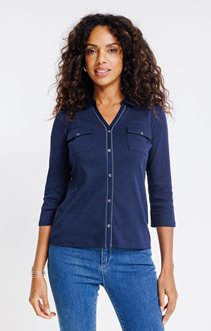 Tee-shirt uni manches 3/4
