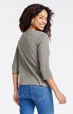 Tee-shirt brodé manches 3/4