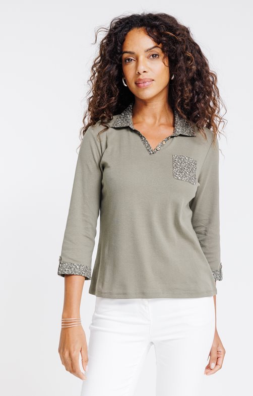 Tee-shirt 2-en-1 manches 3/4