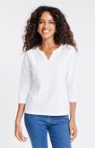 Tee-shirt uni manches 3/4