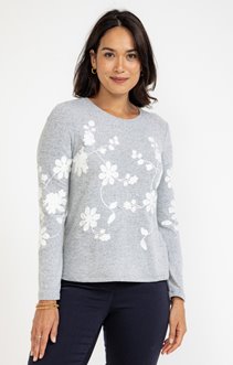 Tee-shirt brodé manches longues