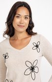 Tee-shirt brodé manches longues