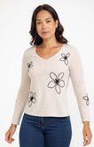 Tee-shirt brodé manches longues