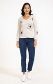 Tee-shirt brodé manches longues