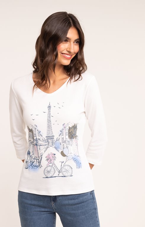 Tee-shirt imprimé tour Eiffel