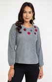 Tee-shirt brodé manches longues