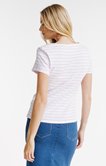 Tee-shirt rayé et coeurs à paillettes