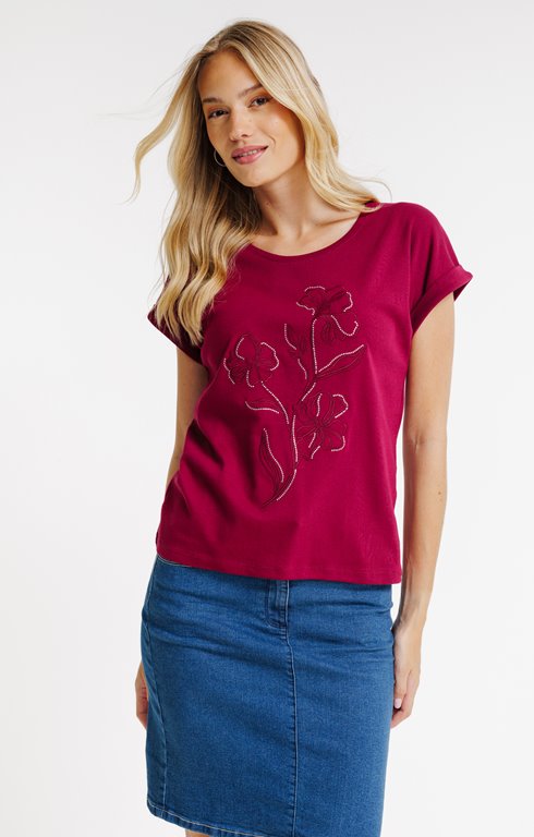 Tee-shirt imprimé fleurs