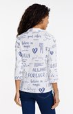 Tee-shirt 3/4 imprimé avec col polo